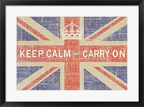 Framed Keep Calm Flag Print