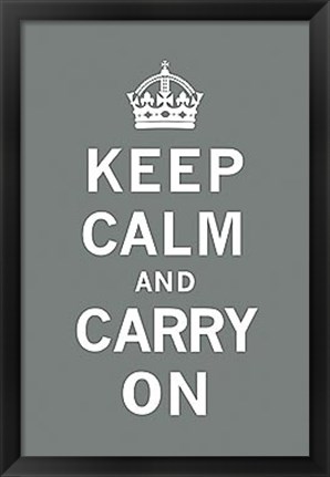 Framed Keep Calm And Carry On VIII Print