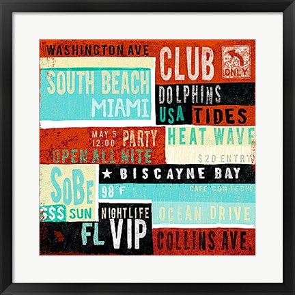 Framed Miami Print