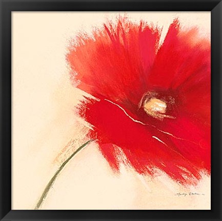 Framed Red Poppy Power I Print