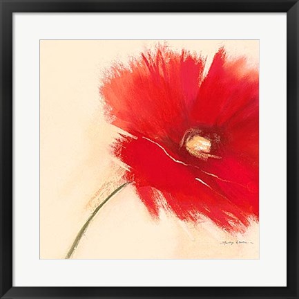 Framed Red Poppy Power I Print