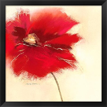 Framed Red Poppy Power II Print