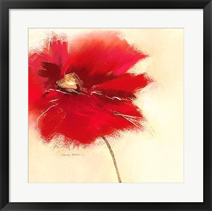 Framed Red Poppy Power II Print