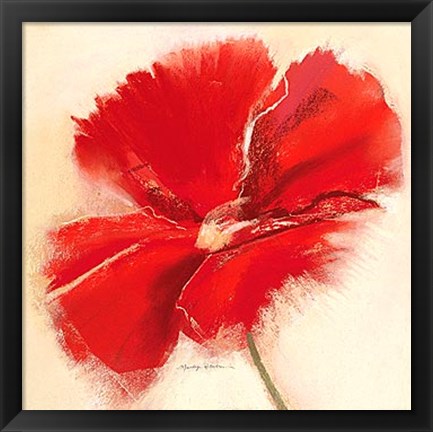 Framed Red Poppy Power IV Print