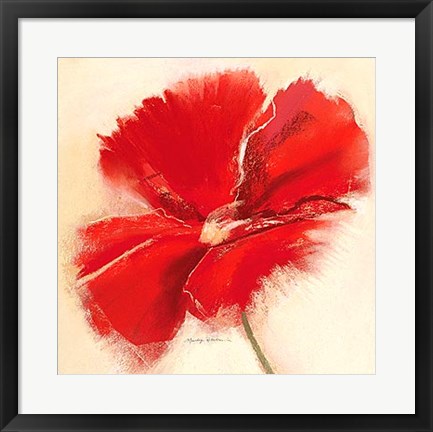 Framed Red Poppy Power IV Print