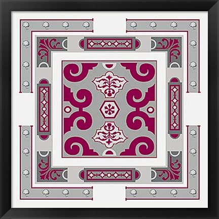 Framed Parterre I Print