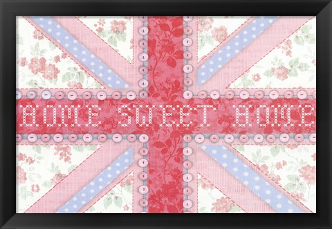 Framed Union Jack, Home Sweet Home Print