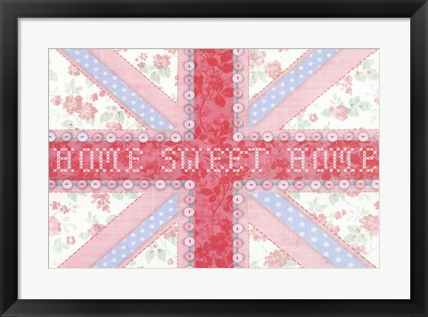 Framed Union Jack, Home Sweet Home Print