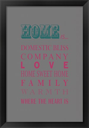 Framed What Home Is... Print