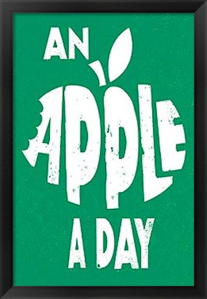 Framed Apple a Day Print