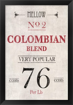 Framed Colombian Coffee Print