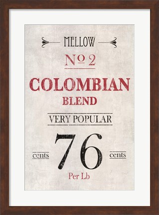 Framed Colombian Coffee Print