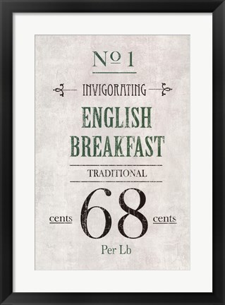 Framed English Breakfast Tea Print