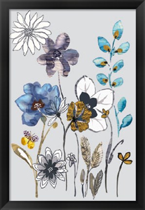 Framed Field Flowers I Print