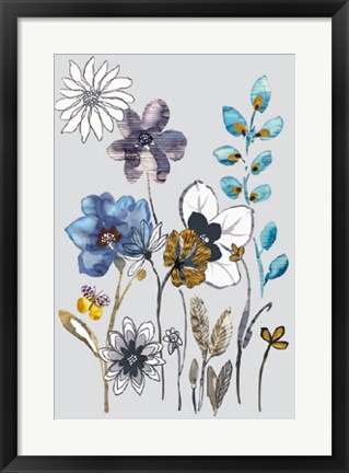 Framed Field Flowers I Print