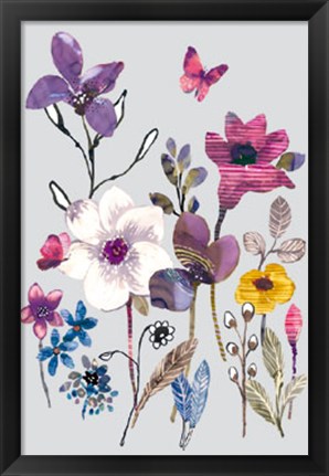 Framed Field Flowers II Print