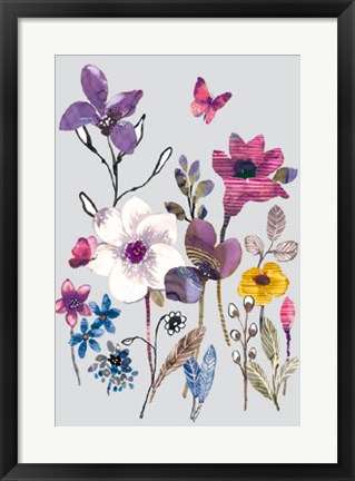 Framed Field Flowers II Print