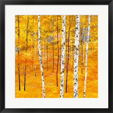 Framed Iridescent Trees IV Print