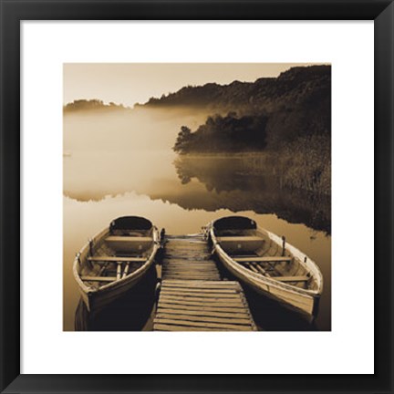 Framed Tranquil Mist II Print