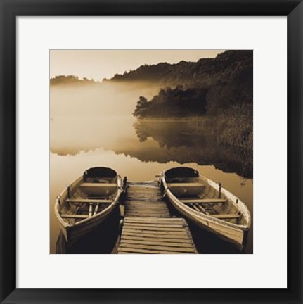 Framed Tranquil Mist II Print