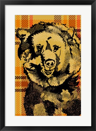 Framed Plaid Bear Print