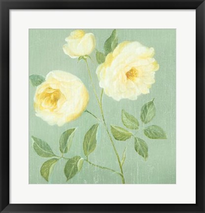 Framed Abundant Rose I Print