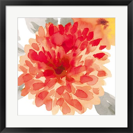 Framed Peach Flower I Print