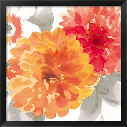 Framed Peach Flower II Print