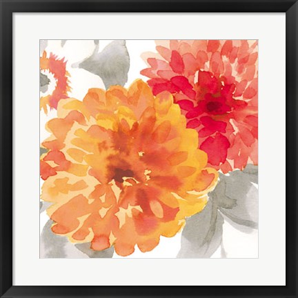 Framed Peach Flower II Print