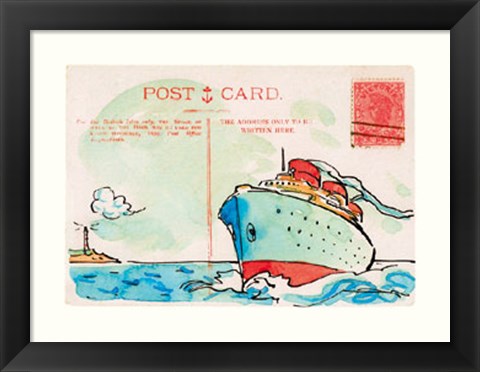 Framed Carte Postal V Print