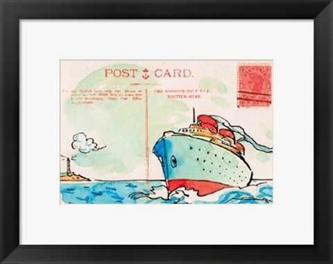 Framed Carte Postal V Print