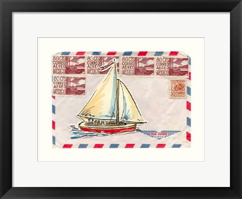 Framed Par Avion III Print