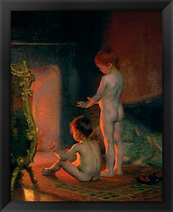 Framed After The Bath, 1890 Print