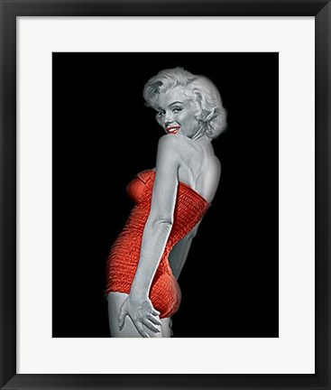 Framed Lady In Red I Print