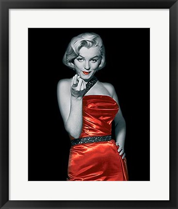 Framed Lady In Red II Print