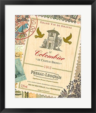 Framed Wine Tour I Print