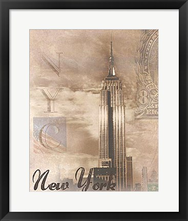 Framed New York Travelogue Print