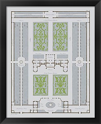 Framed Country Estates II Print