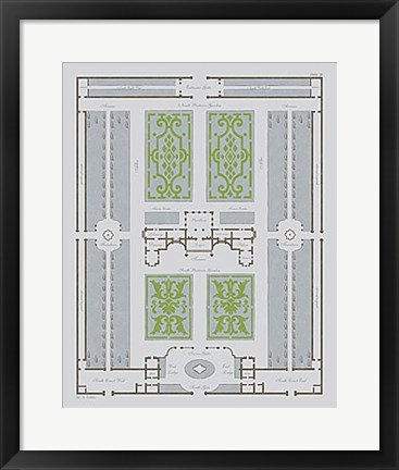 Framed Country Estates II Print