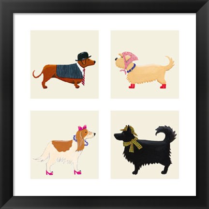 Framed City Dogs and Country Dogs Print