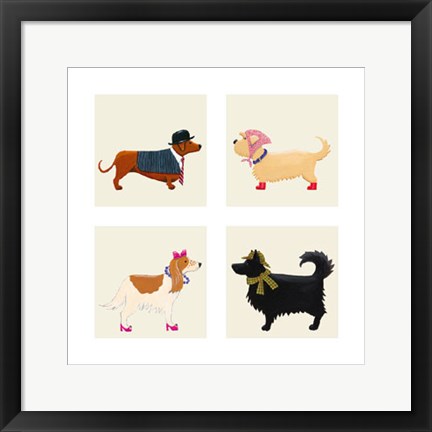 Framed City Dogs and Country Dogs Print