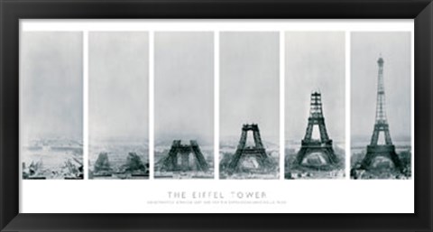 Framed Construction of the Eiffel Tower Print