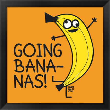 Framed Going Bananas! Print