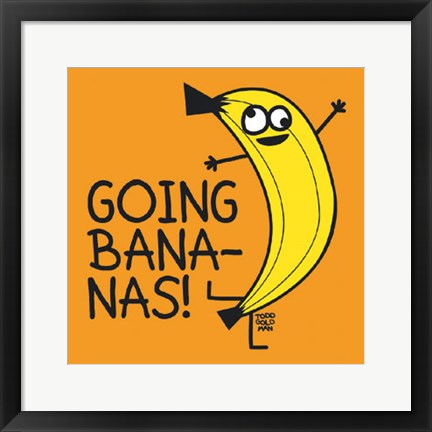 Framed Going Bananas! Print