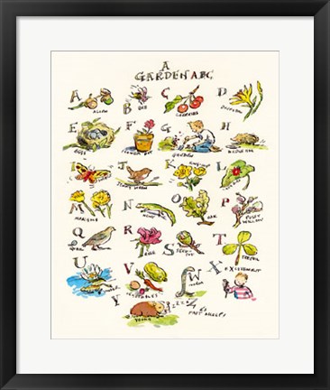 Framed Garden ABC Print