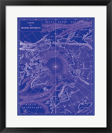 Framed Arctic Map Print