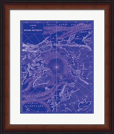 Framed Arctic Map Print