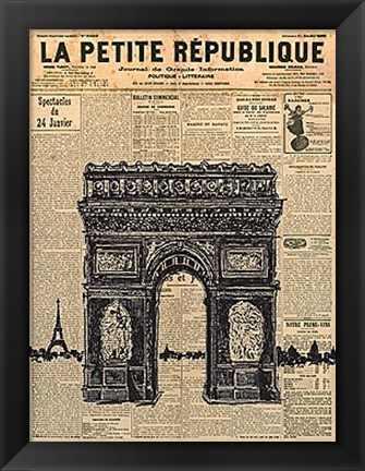 Framed Paris Journal II Print