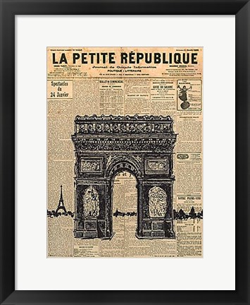 Framed Paris Journal II Print