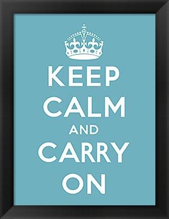 Framed Keep Calm And Carry On VI Print